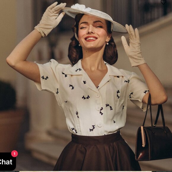 The Seamstress of Bloomsbury Grace Blouse NWT Size 12 - Picture 2 of 5